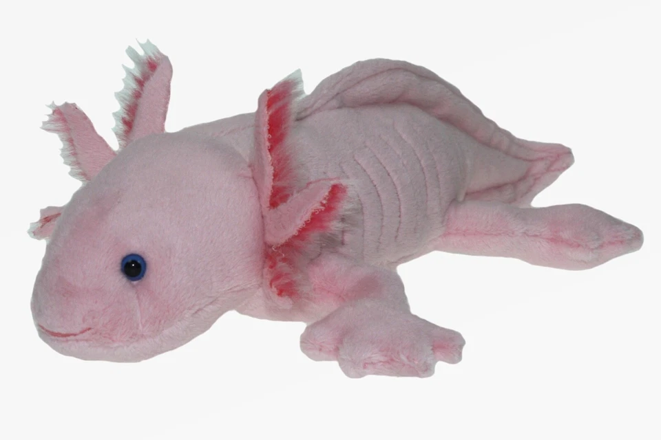 Kuscheltier Axolotl Schwanzlurch Exe Plüschtier Länge 29 cm Rosa - Bild 1 von 1
