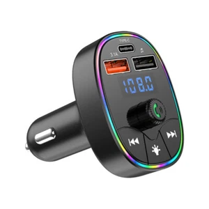 Dual USB Car Charger FM Transmitter Hands Free Wireless MP3 Music TF Card U Disk - Zdjęcie 1 z 12