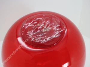 Vidrio Curio flotante rojo anterior a 1980 de 5,93 pulgadas de diámetro - (X1584) - Imagen 1 de 3
