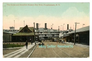 Poughkeepsie NY - HUDSON RIVER DAYLINER HENDRICK HUDSON - MUELLE PRINCIPAL DE LA CALLE - Postal - Imagen 1 de 2