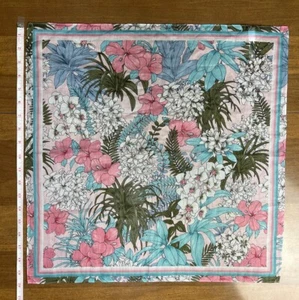 Talbots Floral Jungle Square Scarf, Style# P202067524, Cotton Silk Fabric - Picture 1 of 11