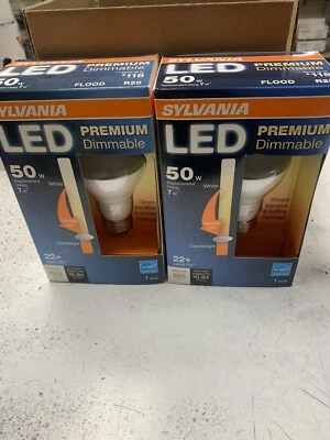 2 Pack Sylvania R20 50W Energy Saving Dimmable Indoor/Outdoor LED Flood Light - Image 1 of 2