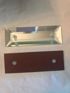 2-Beveled 4.5” Mirror Plates For  Furniture Drawers Vintage - Picture 1 of 8