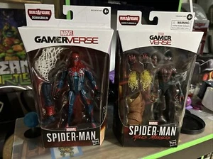Hasbro Marvel Legends Series Spider Man 6" Inch PS4 Spider Man Miles Morales Lot - Picture 1 of 1