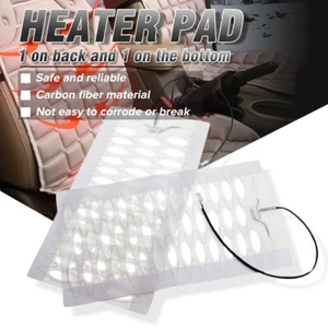 2Pcs 12V Universal Car Seat Carbon Fiber Heating Cushion Seat Heater Pads Warmer - Picture 1 of 7