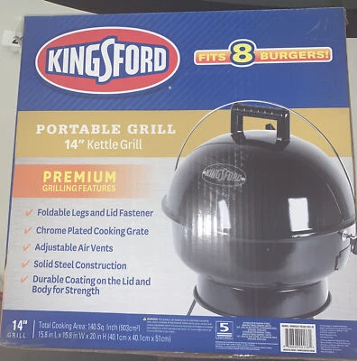 Kingsford 14" Portable Charcoal Kettle Grill - Black TG2021302 - Image 1 of 4
