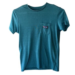 Patagonia Hybrid Pocket Responsibili-Tee Mens L Fits S/M Green SS 52675 - Picture 1 of 10
