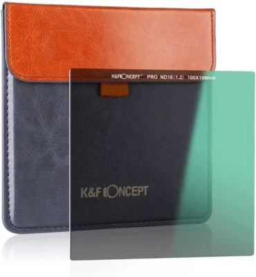K&F Concept 100x100mm Square ND16 Filter Neutral Density Filter for Camera Lens - Image 1 of 4