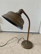 Antique Hubbell Brass Adjusting Neck Desk Lamp Pat. Dec. 24, 1912. WORKS!