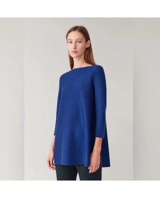 COS Boat Neck Wool Blend Tunic Sweater Sz M Pre Owned  - Image 1 of 4