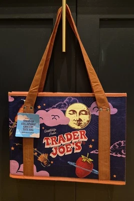 Trader Joe's Stand-up Collapsible Grocery Tote Bag/Box 27 Litre Capacity BNWT - Image 1 of 4