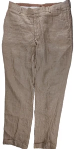 Baird McNutt Murano Alex Fit 100% Leinen Hose Herren Größe 36x31 Braun Gebraucht - Bild 1 von 3