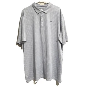 Callaway Mens Size XXL Opti-Dri Geometric Print Golf Polo Shirt Blue Gray White - Picture 1 of 6