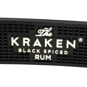Kraken Black Spiced Rum NEU Bar Überlaufmatte - schwarz - 23,5" - Man Cave - Bild 1 von 3