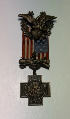 原版西班牙美国战争退伍军人 1898 - 1902 年编号奖章 — 第 1/4 张图片