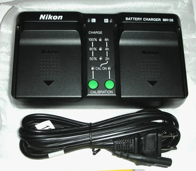 - Cargador de batería doble genuino OEM NIKON MH-26 para Nikon D4 D4S D5 D6 - NUEVO OB - Foto 1 de 4