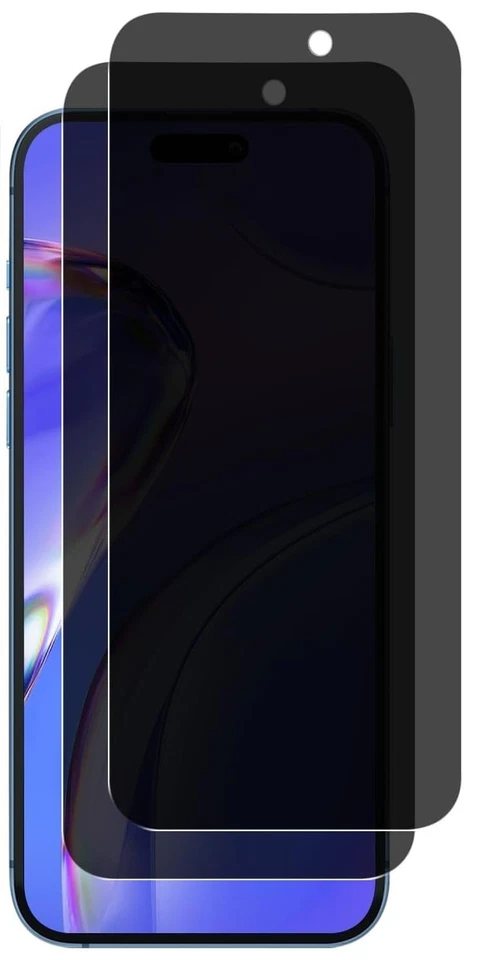 Pacote com 2 telas de vidro temperado privacidade, anti-espião para iPhone 17 Pro Max (6,9 polegadas) - Imagem 1 de 1