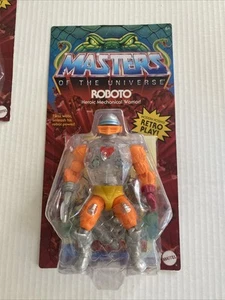 Mattel Masters of the Universe Roboto. Retro 2022, nagelneu, ungelochte Karte - Bild 1 von 2