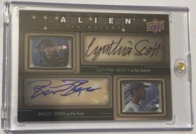 2016 UPPER DECK ALIEN ANTHOLOGY DUAL AUTOGRAPH SSP AUTO CYNTHIA SCOTT RICCO ROSS - Image 1 of 2