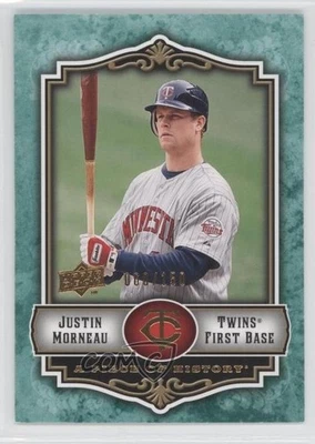 2009 Upper Deck A Piece of History Green /150 Justin Morneau #56 - Image 1 of 2