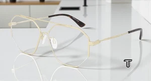 MCQ MQ0261OA 002 Directional Gold Havana Demo Lens 57 mm Men's Eyeglasses - Picture 1 of 7