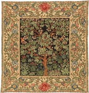 NEW 60" TREE OF LIFE ARBRE DE VIE BELGIAN TAPESTRY TABLE THROW BED SPREAD 8000 - Picture 1 of 4