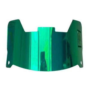 GREEN CHROME MIRROR Full Size Football Flex Visors +Clips FOR DISPLAY USE ONLY - Picture 1 of 6