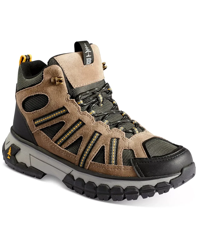 Bass Outdoor Men's Vibram Peak Trail II Mid-Top Hiking Boot Taupe Olive Sz 13