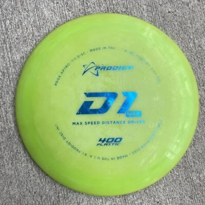 Prodigy Disc Golf 400 D1 Driver 174g Lime With Blue Cale Leiviska 9/10 - Image 1 of 3
