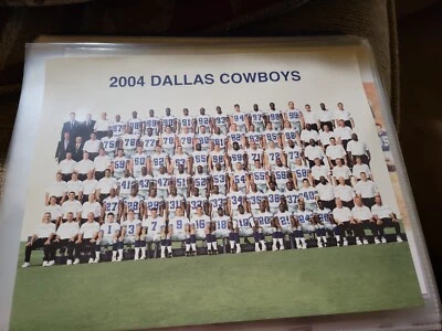 Foto del equipo de fútbol americano Dallas Cowboys 2004 8x10  Foto 1 de 2