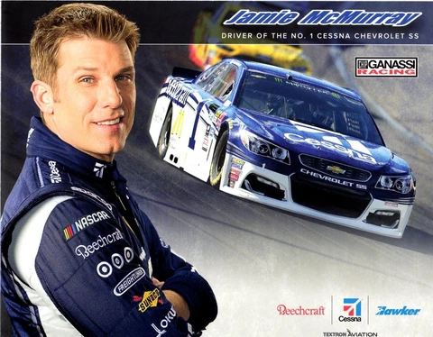 2017 JAMIE MCMURRAY "CESSNA BEECHCRAFT CHEVY SS" NASCAR MONSTER ENERGY POSTCARD Cover