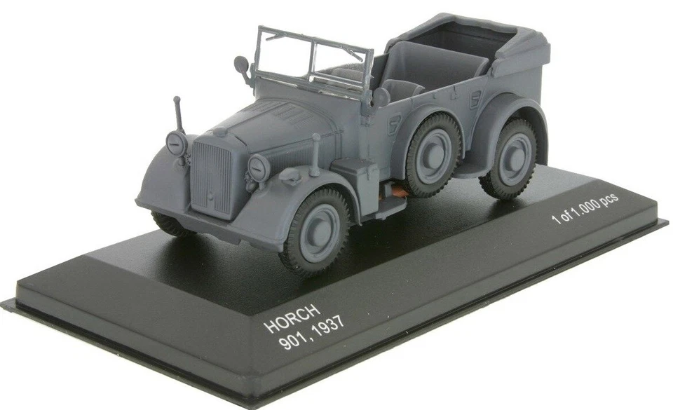 WHITEBOX - HORCH 901 cabriolet 1937 gray military version - 1/43 - WBX257 - Image 1 of 2