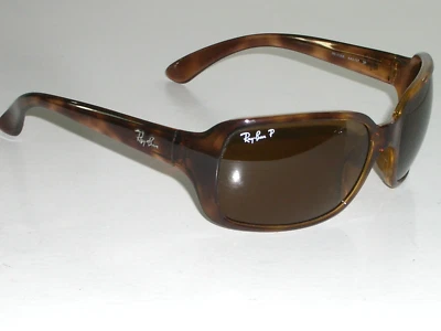 RAY-BAN ITALY RB4068 60[]17 STUNNING TORT POLARIZED CRYSTAL LENS WRAP SUNGLASSES - Image 1 of 4