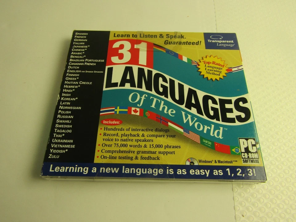 31 Languages of the worlds  Learning to Speak  win 98,NT 4.0 sp5,2000sp1, ME, XP - Image 1 of 1