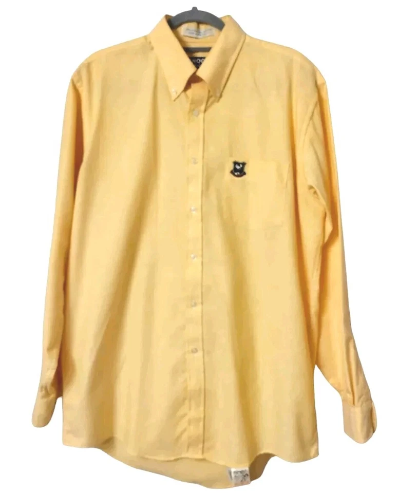 Vintage Peanuts Snoopy & Friends Shirt Mens 16 Button Down Front Yellow 34/35  - Image 1 of 4