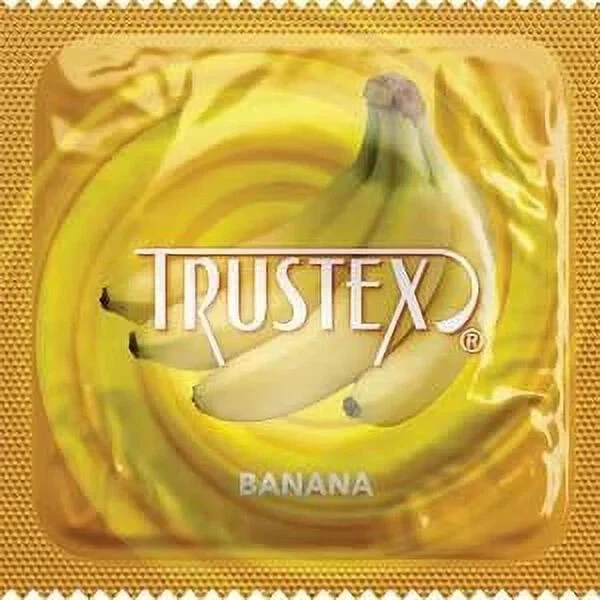 Pack de 100 preservativos de látex Trustex Banana. Foto 1 de 1