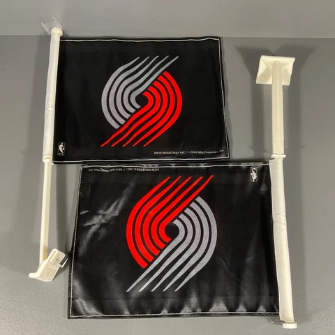 Portland Trail Blazers NBA Basketball Car Window Flag Team Logo Sports LOT OF 2 Cover