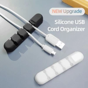 Headphone USB Cable Organizer Cable Winder Line Clamp Fixer Wire Management - Picture 1 of 20