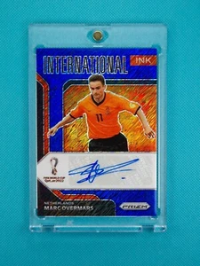 Panini Prizm World Cup Qatar 2022 Marc Overmars Blue Shimmer Auto - Foto 1 di 2