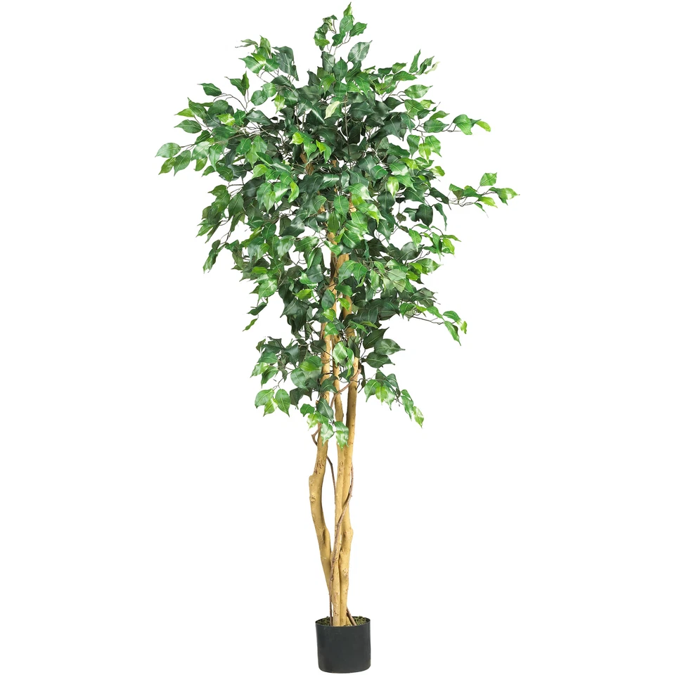 Nearly Natural 5208 5 Ficus Silk Tree Green