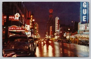 Escena nocturna de Vancouver B.C. Postal publicada en Canadá 1960 Columbia Británica - Imagen 1 de 2