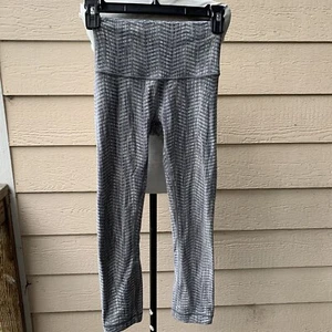 Lululemon Wunder Under Arrow Jacquard Battleship Silverspoon Gray Leggings 2 - Picture 1 of 4
