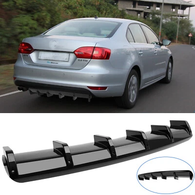 Alerón labial difusor parachoques trasero negro brillante para Volkswagen VW Jetta GLI SE Foto 1 de 4