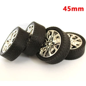 45mm Gummi Model Auto Rad Reifen für 2,5mm Welle Motor RC Fahrzeug Spielzeug DIY - Bild 1 von 6