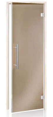Saunatür mit Magnethalterung Premium Lux Light 59 x 189 cm Sauna Glastür - Bild 1 von 3