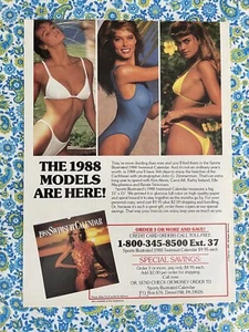 Vintage 1988 Sports Illustrated Swimsuit Calendar Ad Print Ad Ad Only - Picture 1 of 7