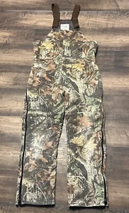 Walls Overalls Mens Medium Green Camo Advantage Timber Bibs Work Hunt Tree 38x28 - Picture 1 of 15