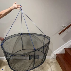 QualyQualy 31.5” Fishing / Crab Ring Trap Bait Net . Drop Net - Picture 1 of 15