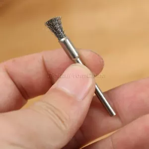 5 piezas de cepillos de lápiz de rueda de alambre de acero inoxidable pulido limpieza herramientas giratorias - Imagen 1 de 7