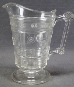 EAPG Bryce Bros / Us Glass Rosette Magic Pattern Creamer Circa 1880s - 1890s - Picture 1 of 11